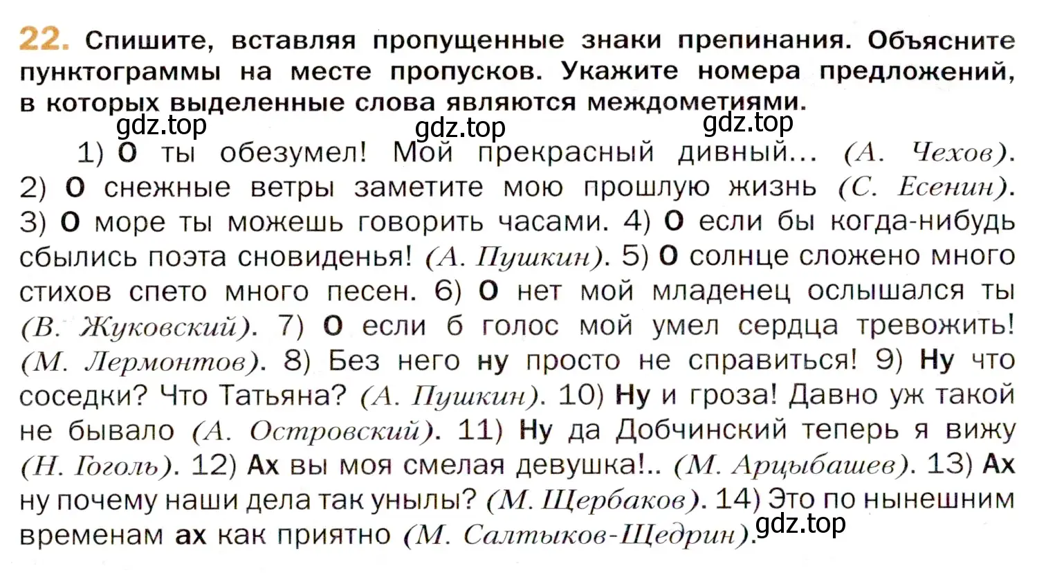 Условие номер 22 (страница 44) гдз по русскому языку 11 класс Гусарова, учебник