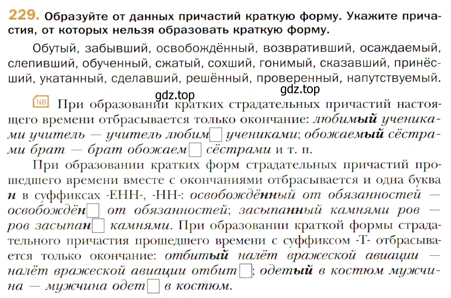 Условие номер 229 (страница 348) гдз по русскому языку 11 класс Гусарова, учебник