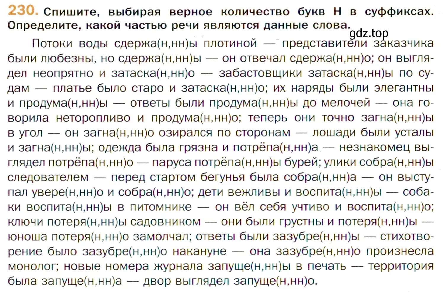 Условие номер 230 (страница 348) гдз по русскому языку 11 класс Гусарова, учебник