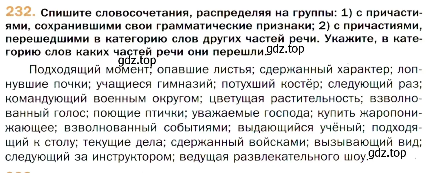 Условие номер 232 (страница 350) гдз по русскому языку 11 класс Гусарова, учебник