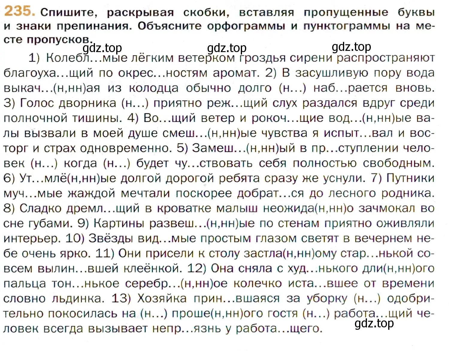 Условие номер 235 (страница 352) гдз по русскому языку 11 класс Гусарова, учебник