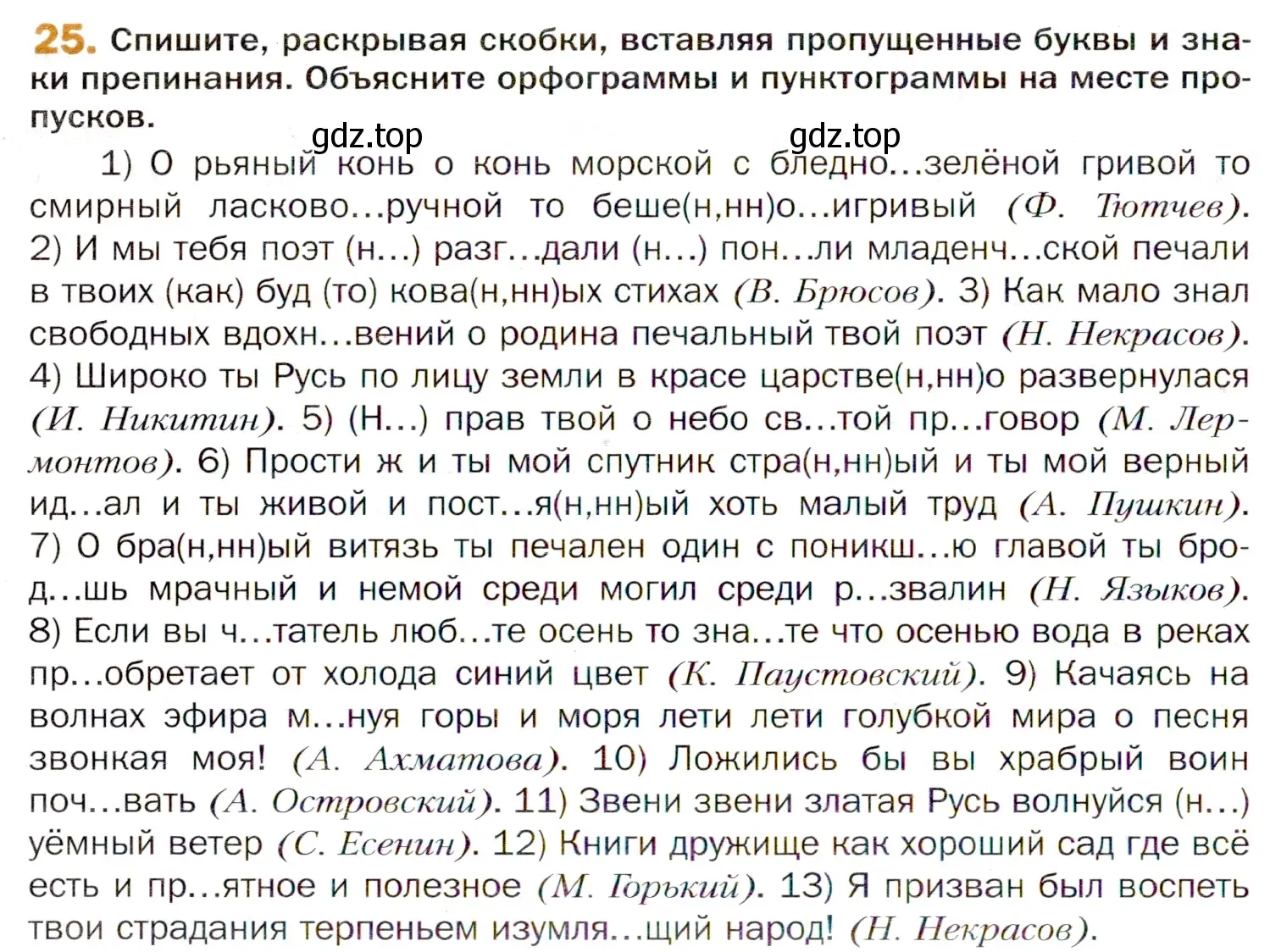 Условие номер 25 (страница 48) гдз по русскому языку 11 класс Гусарова, учебник