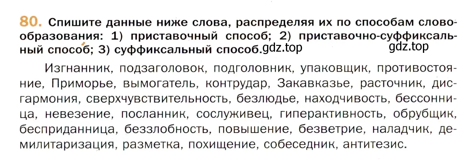 Условие номер 80 (страница 144) гдз по русскому языку 11 класс Гусарова, учебник