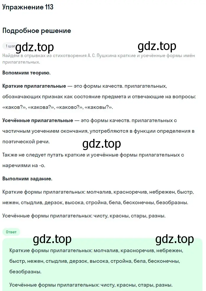 Решение номер 113 (страница 193) гдз по русскому языку 11 класс Гусарова, учебник