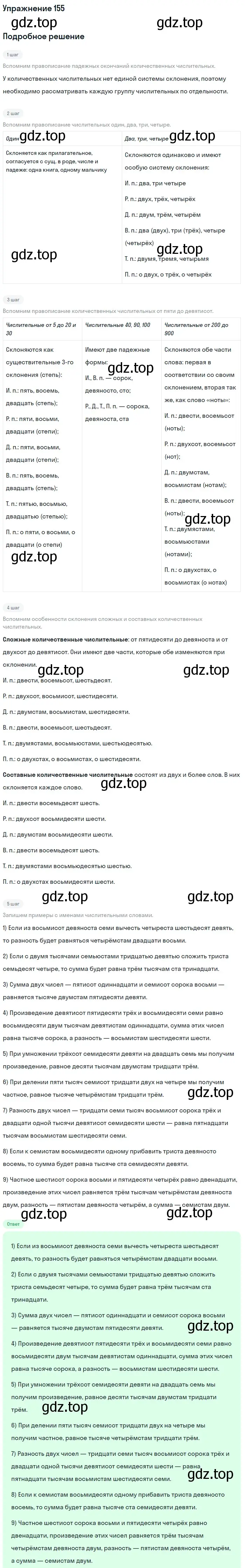 Решение номер 155 (страница 242) гдз по русскому языку 11 класс Гусарова, учебник