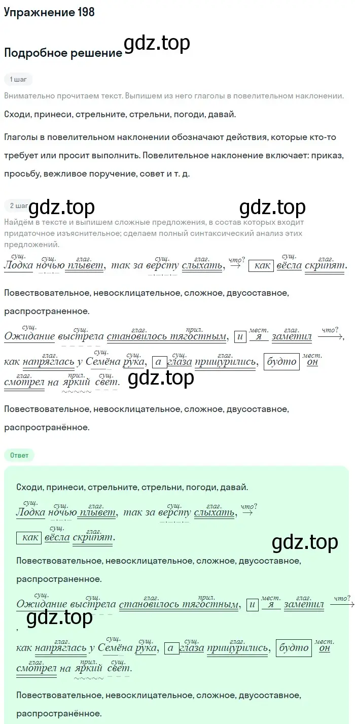 Решение номер 198 (страница 304) гдз по русскому языку 11 класс Гусарова, учебник