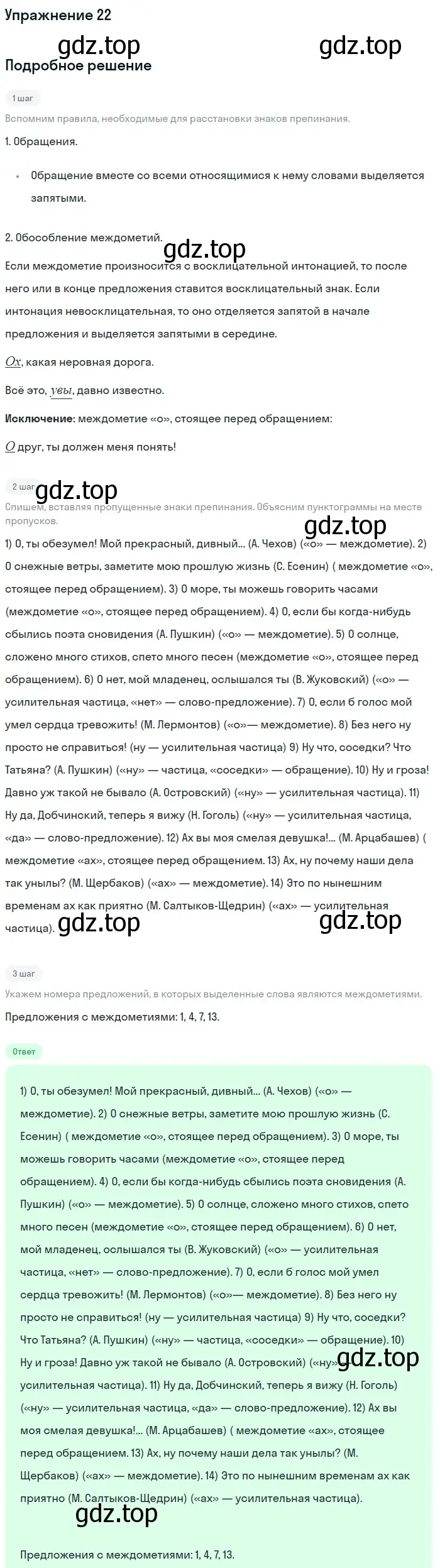 Решение номер 22 (страница 44) гдз по русскому языку 11 класс Гусарова, учебник