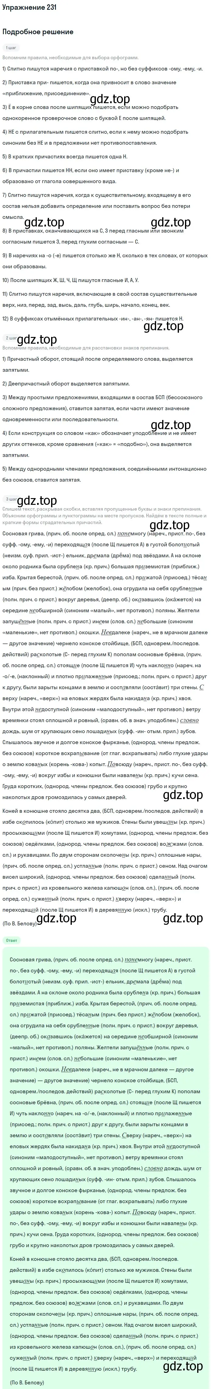 Решение номер 231 (страница 348) гдз по русскому языку 11 класс Гусарова, учебник