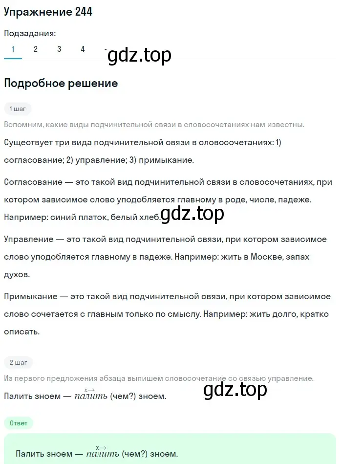 Решение номер 244 (страница 366) гдз по русскому языку 11 класс Гусарова, учебник