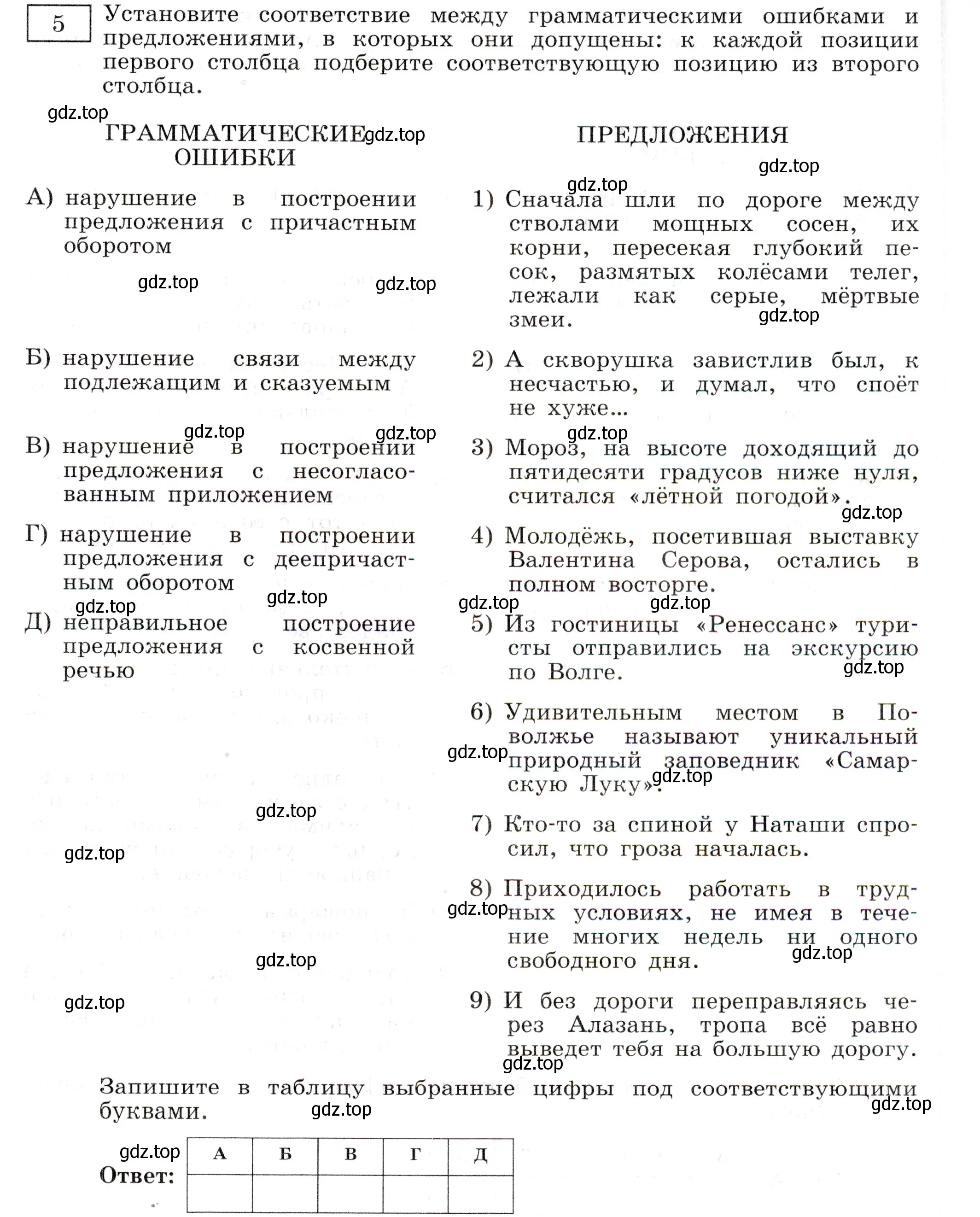 Условие номер 5 (страница 37) гдз по русскому языку 11 класс Маслов, Бондарцова, тетрадь-тренажёр