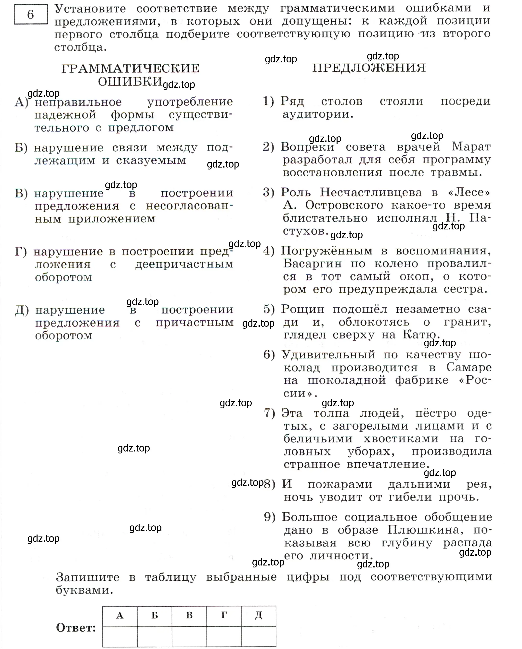 Условие номер 6 (страница 38) гдз по русскому языку 11 класс Маслов, Бондарцова, тетрадь-тренажёр