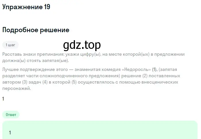 Решение номер 19 (страница 14) гдз по русскому языку 11 класс Маслов, Бондарцова, тетрадь-тренажёр