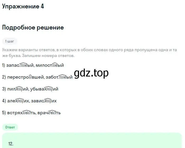 Решение номер 4 (страница 45) гдз по русскому языку 11 класс Маслов, Бондарцова, тетрадь-тренажёр