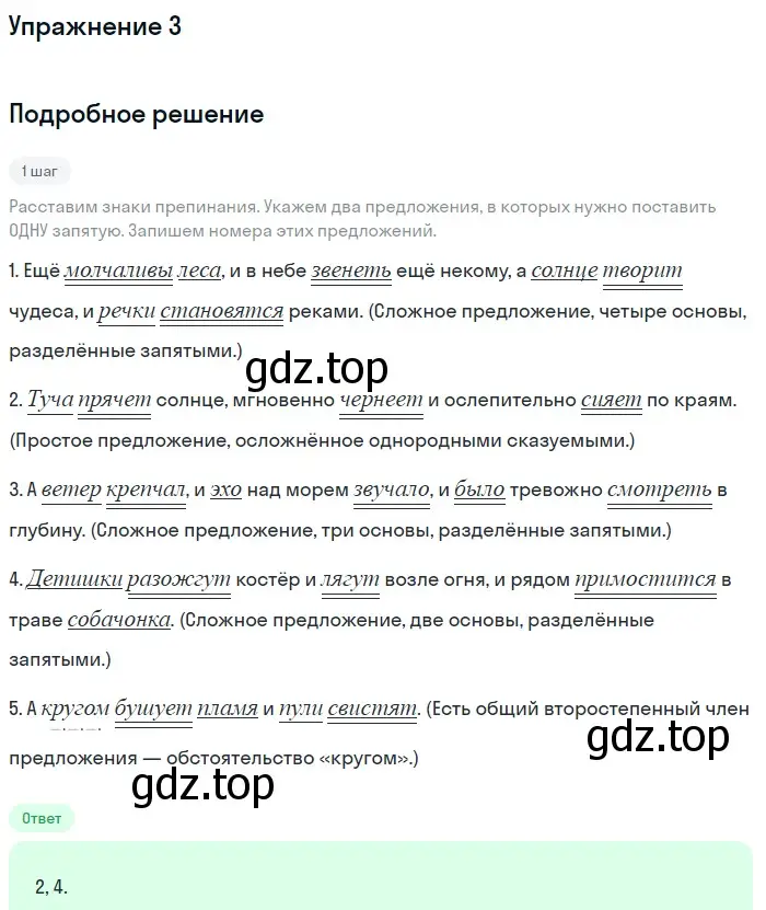 Решение номер 3 (страница 61) гдз по русскому языку 11 класс Маслов, Бондарцова, тетрадь-тренажёр