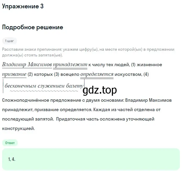 Решение номер 3 (страница 65) гдз по русскому языку 11 класс Маслов, Бондарцова, тетрадь-тренажёр